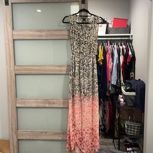 Summer dress with open back.